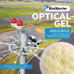 Bird Barrier Optical Gel en ventana evita visitas de aves en antepechos