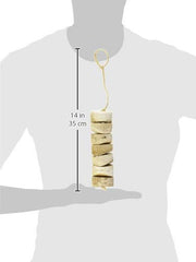 Bird Kabob Original conjunto de 4: pieza de madera natural para morder y aliviar el aburrimiento.