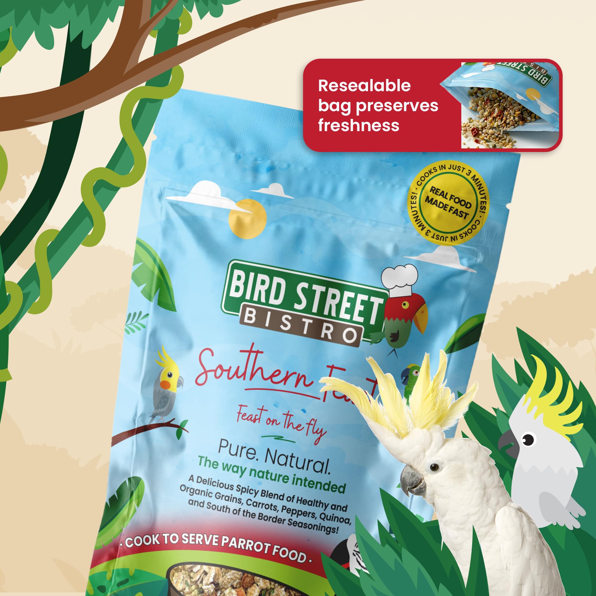Bird Street Bistro Hecho en EE. UU. con prácticas sostenibles.