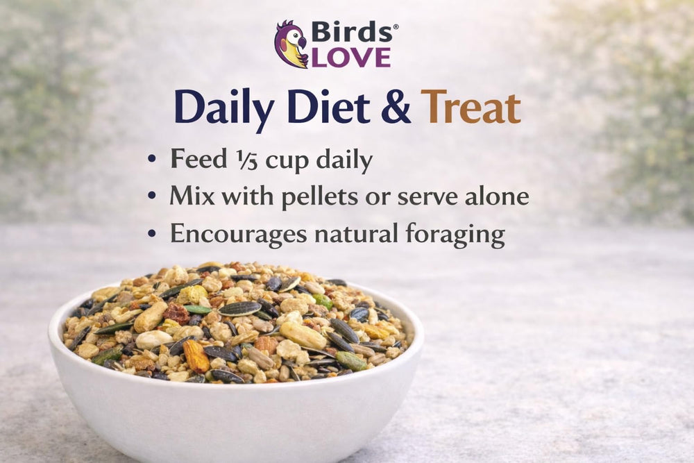 Birds LOVE bolsa nitrogenada para frescura, manteniendo la comida más fresca.