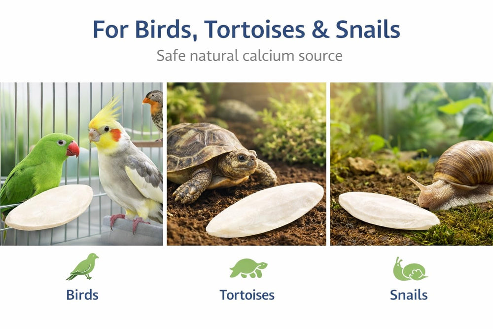 Birds LOVE cuttlebone, calcio natural secado al sol para minerales estables.