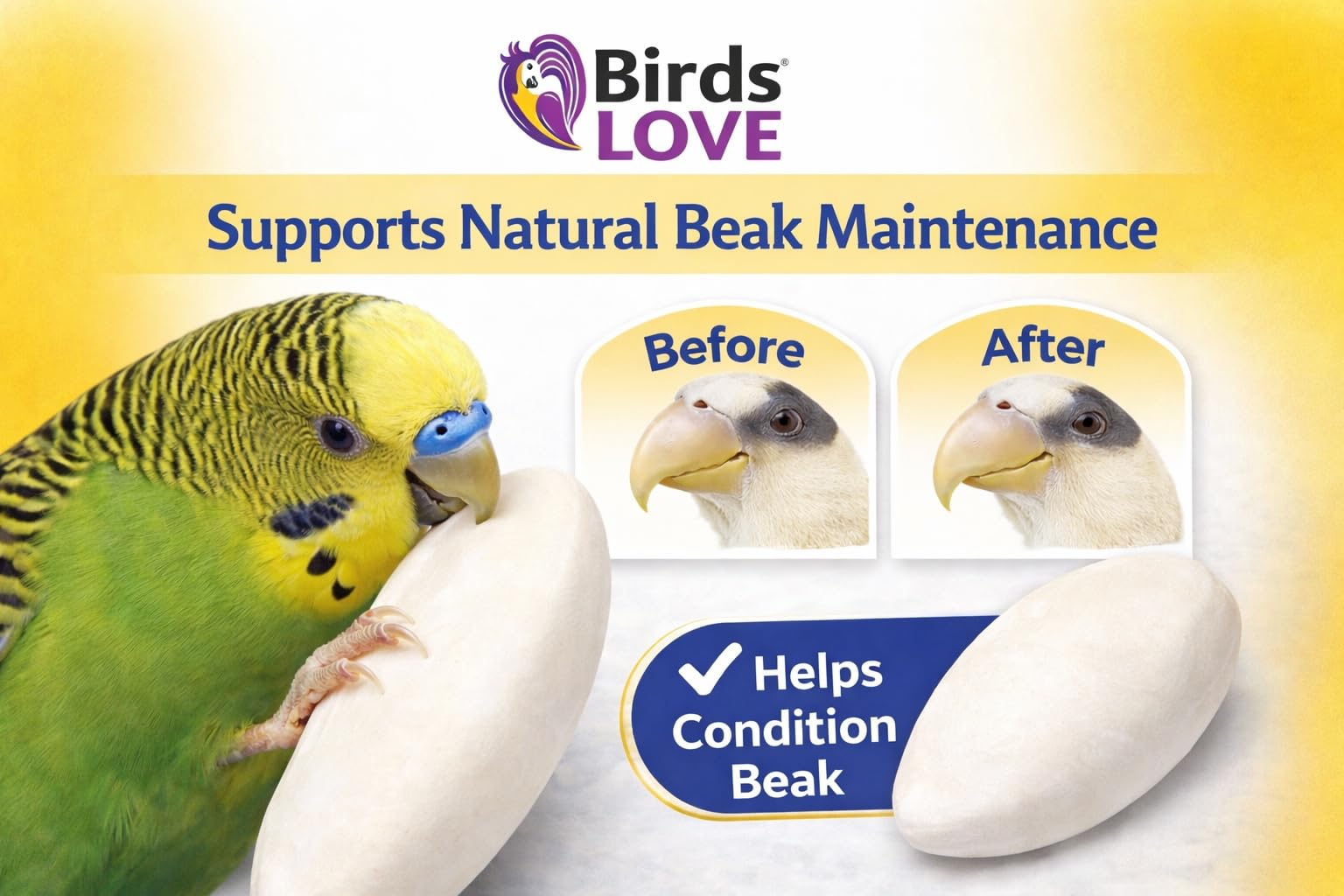 Birds LOVE tamaño uniforme y ajuste seguro en jaula
