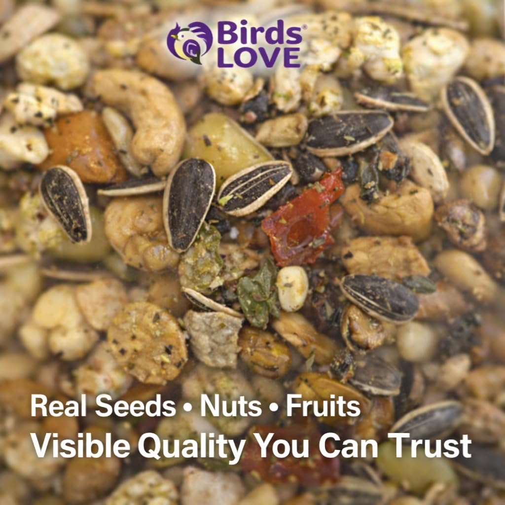 Birds LOVE frutas, nueces y verduras para loros, aporte variado de nutrientes.