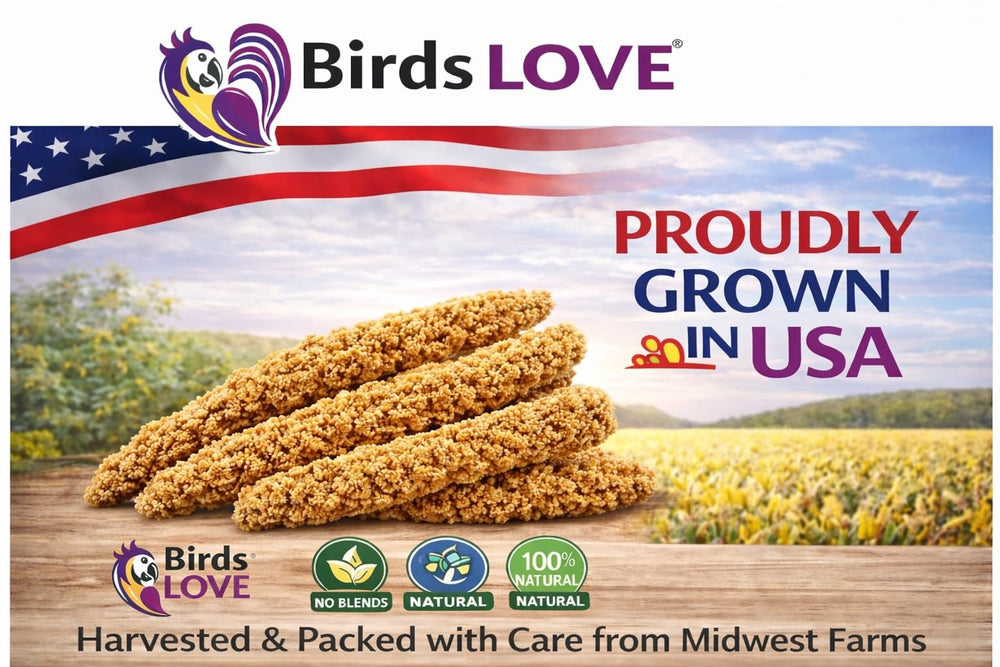 Birds LOVE mijo secado al sol, conserva sabor y nutrientes.