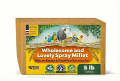 Birds LOVE mijo spray frente: empaque claro y calidad visible.