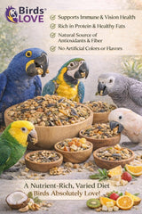 Birds LOVE sin conservantes ni endulzantes, opción natural para loros.