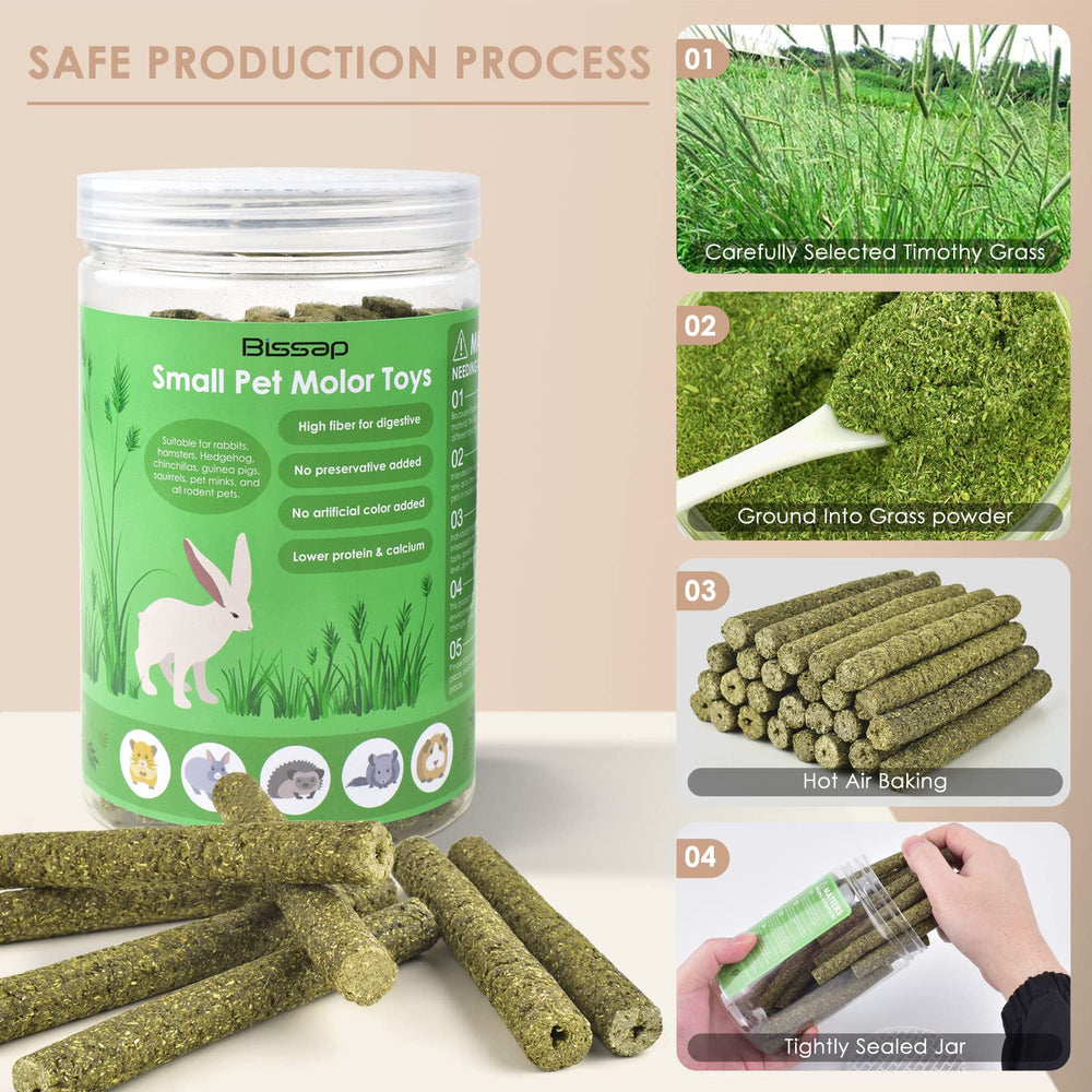 Bissap heno Timothy, fibra natural para apoyo digestivo en roedores.