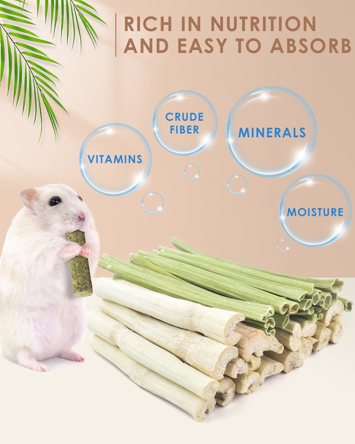 Bissap palitos de bambú dulce, fuente de fibra para la digestión.