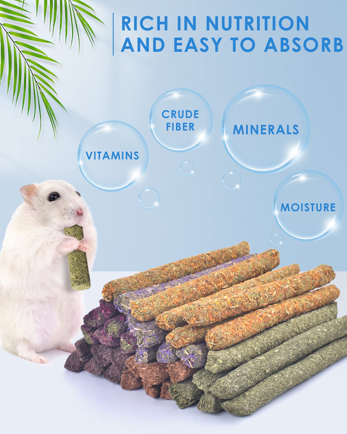 Bissap zanahoria, palito masticable para energía diaria de conejos