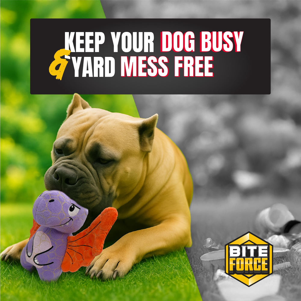 Bite Force Dino tamaño pequeño para cachorros y juegos de entrenamiento.