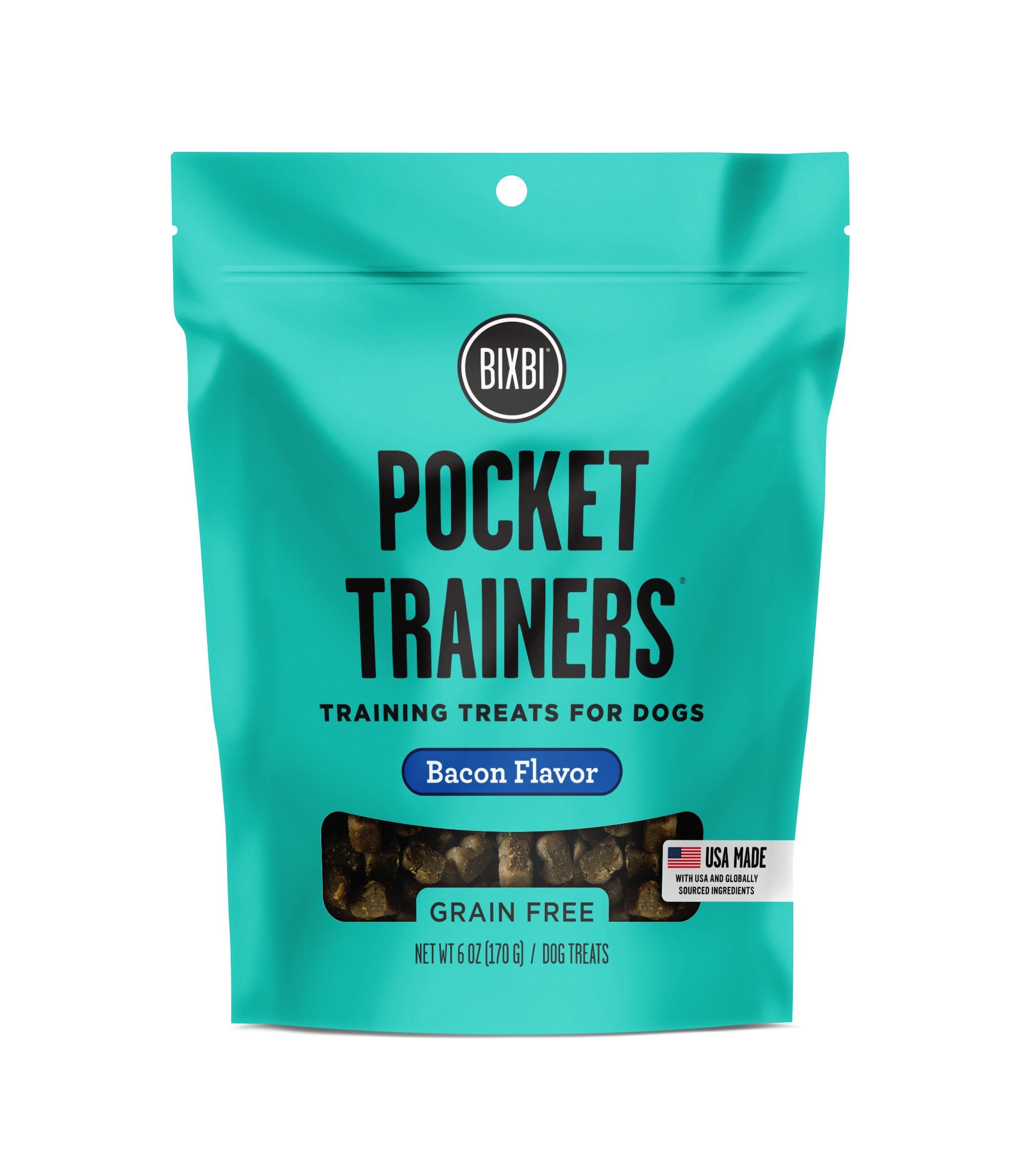 BIXBI Pocket Trainers Tocino, premio de entrenamiento sabroso para perros