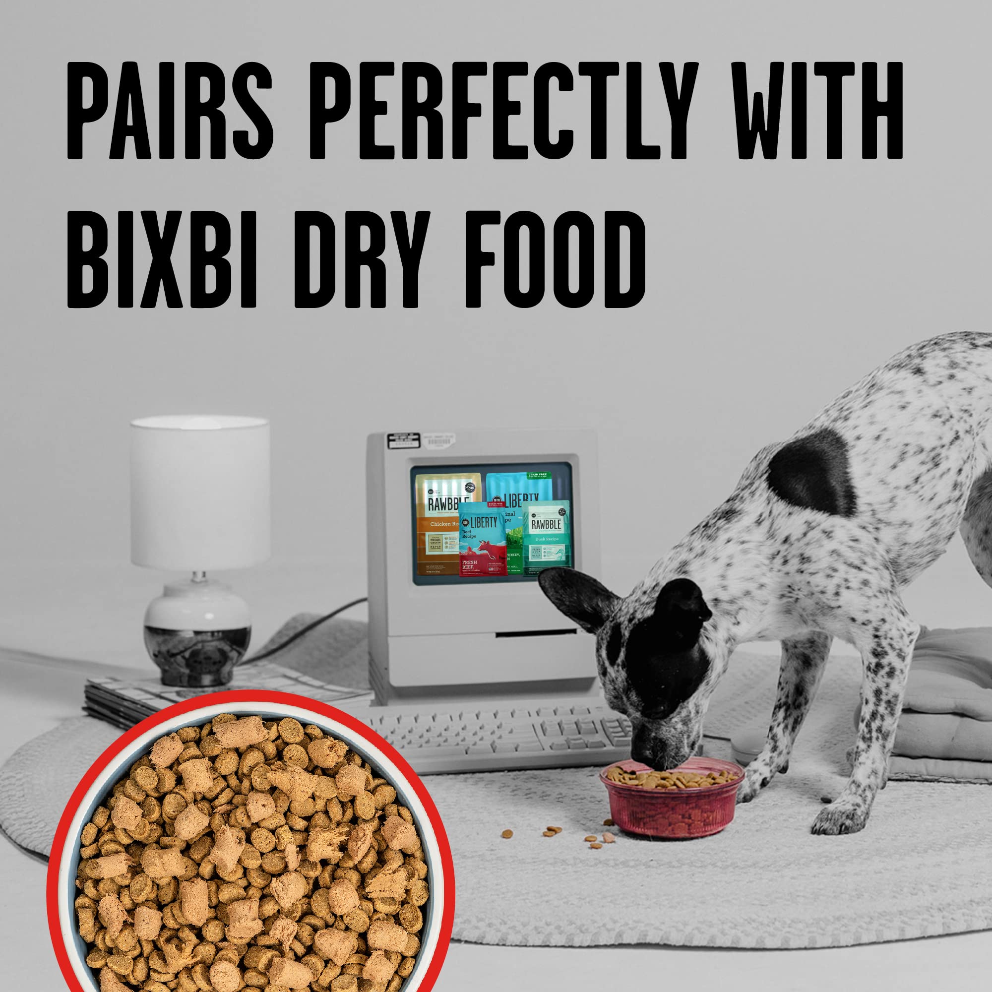 BIXBI Liberty envase sin refrigeración, conveniente para almacenar y servir sin sorpresas.