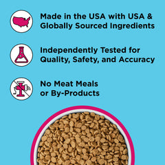 BIXBI Liberty ingredientes frescos visibles para una proteína de alta calidad.
