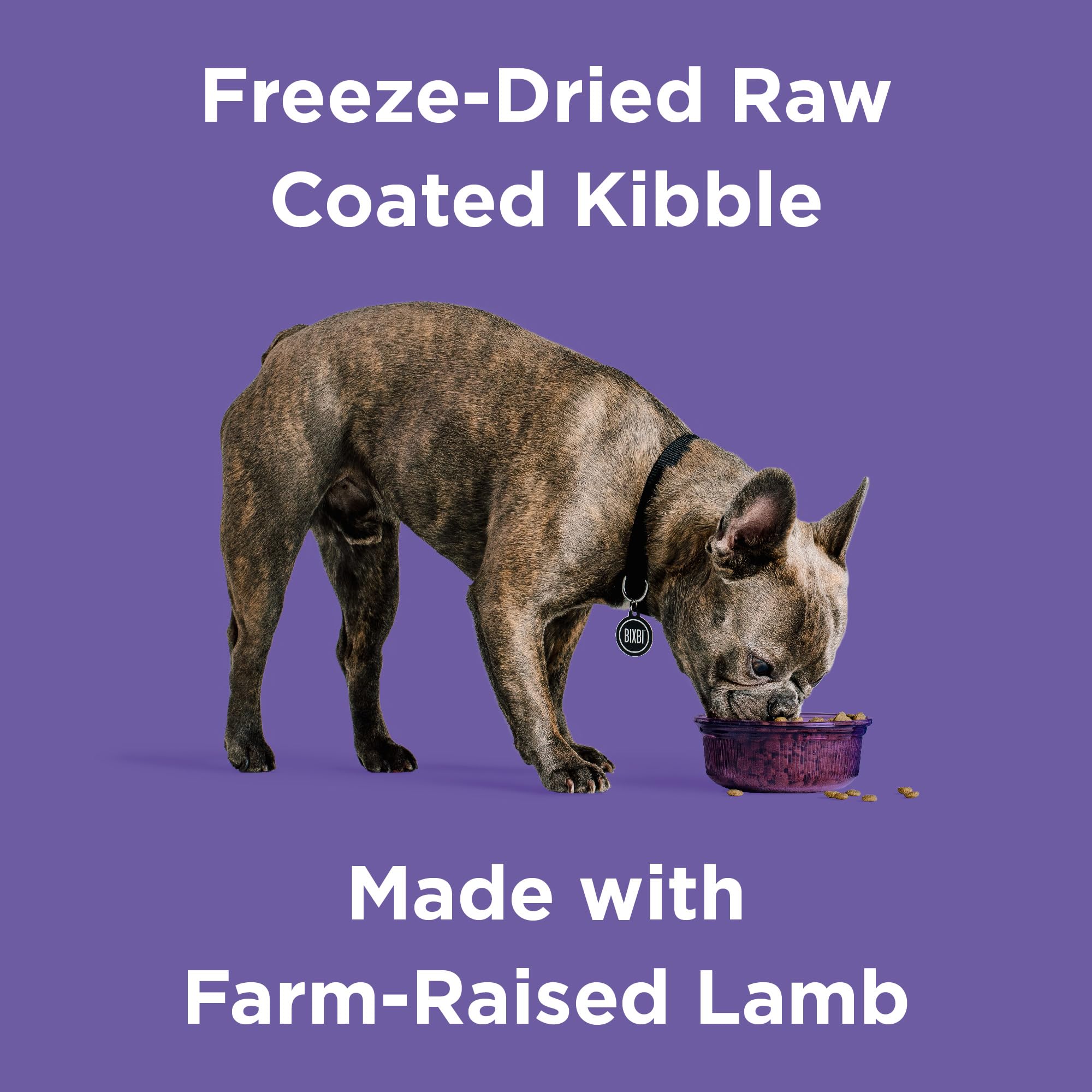 BIXBI Rawbble con carne fresca de cordero para una proteína de alta calidad.