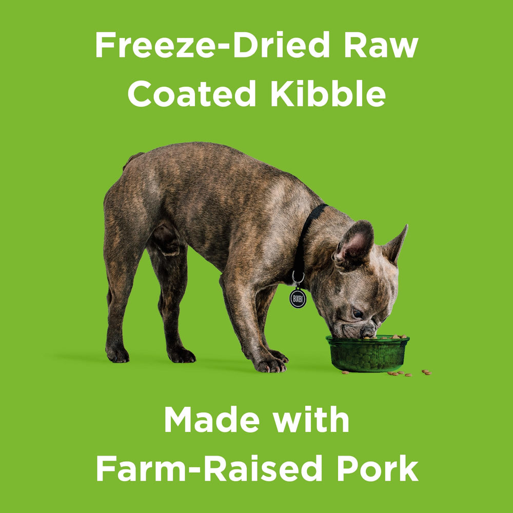 BIXBI Rawbble recubierto crudo liofilizado conserva sabor y nutrición.