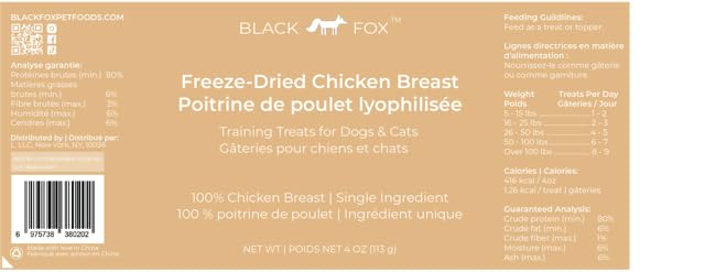 Black Fox ideal para entrenamiento diario y recompensas sabrosas.