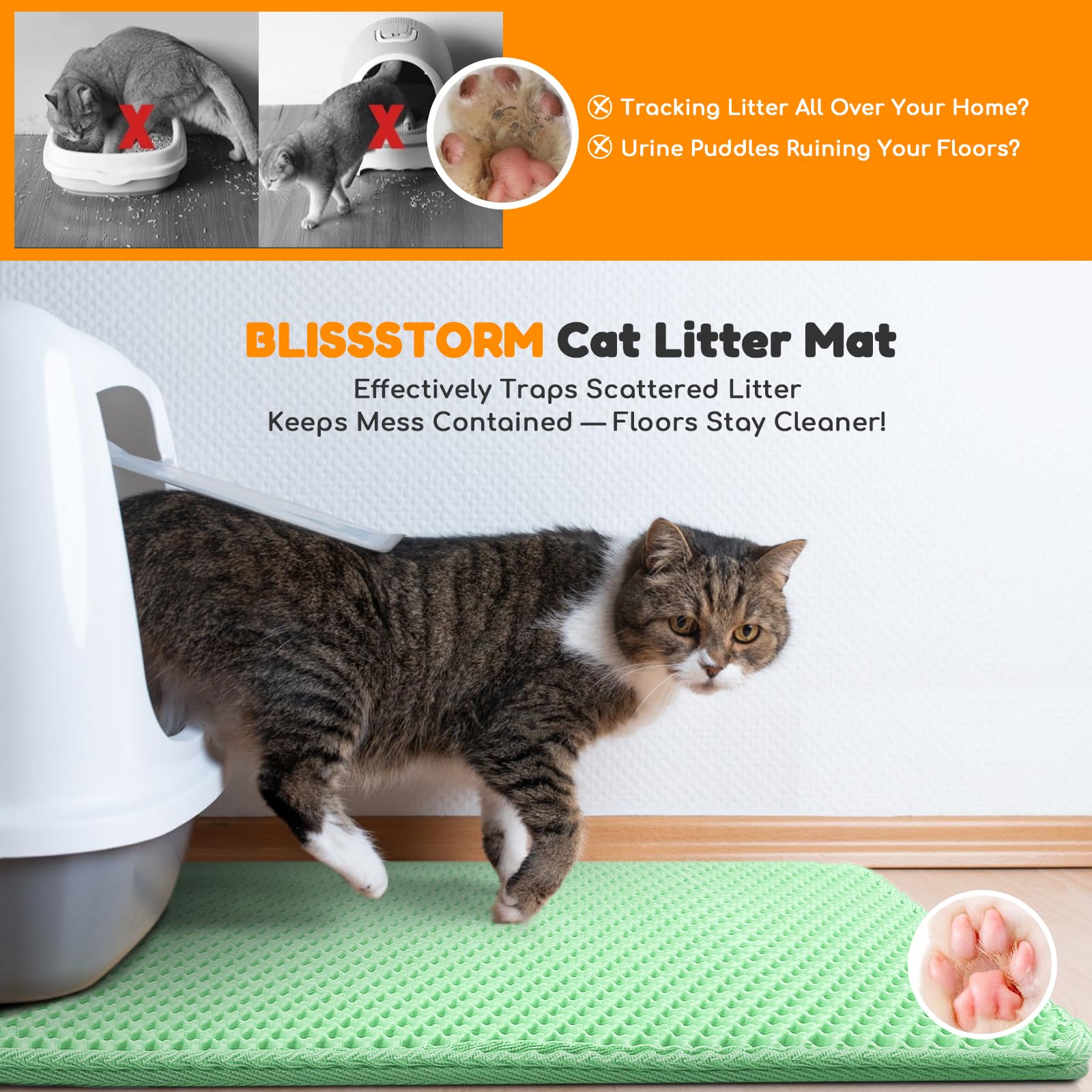 Blissstorm Alfombrilla XL, cómodo para patas sensibles