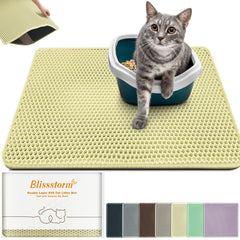 Blissstorm estera para caja de arena, entrada extragrande, atrapa arena de las patas