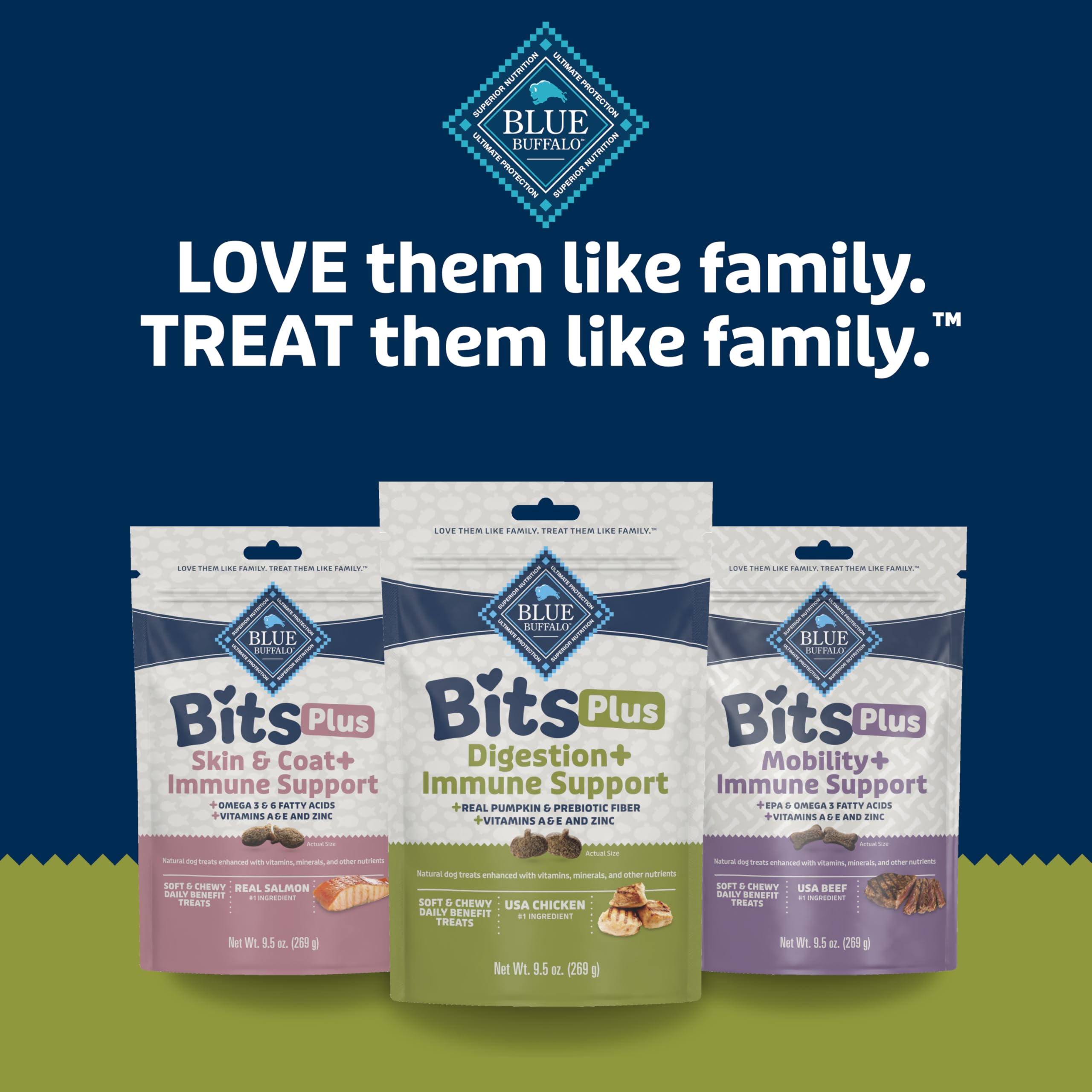 Blue Buffalo Blue Bits Plus: snack versátil para entrenamiento y rutina diaria.