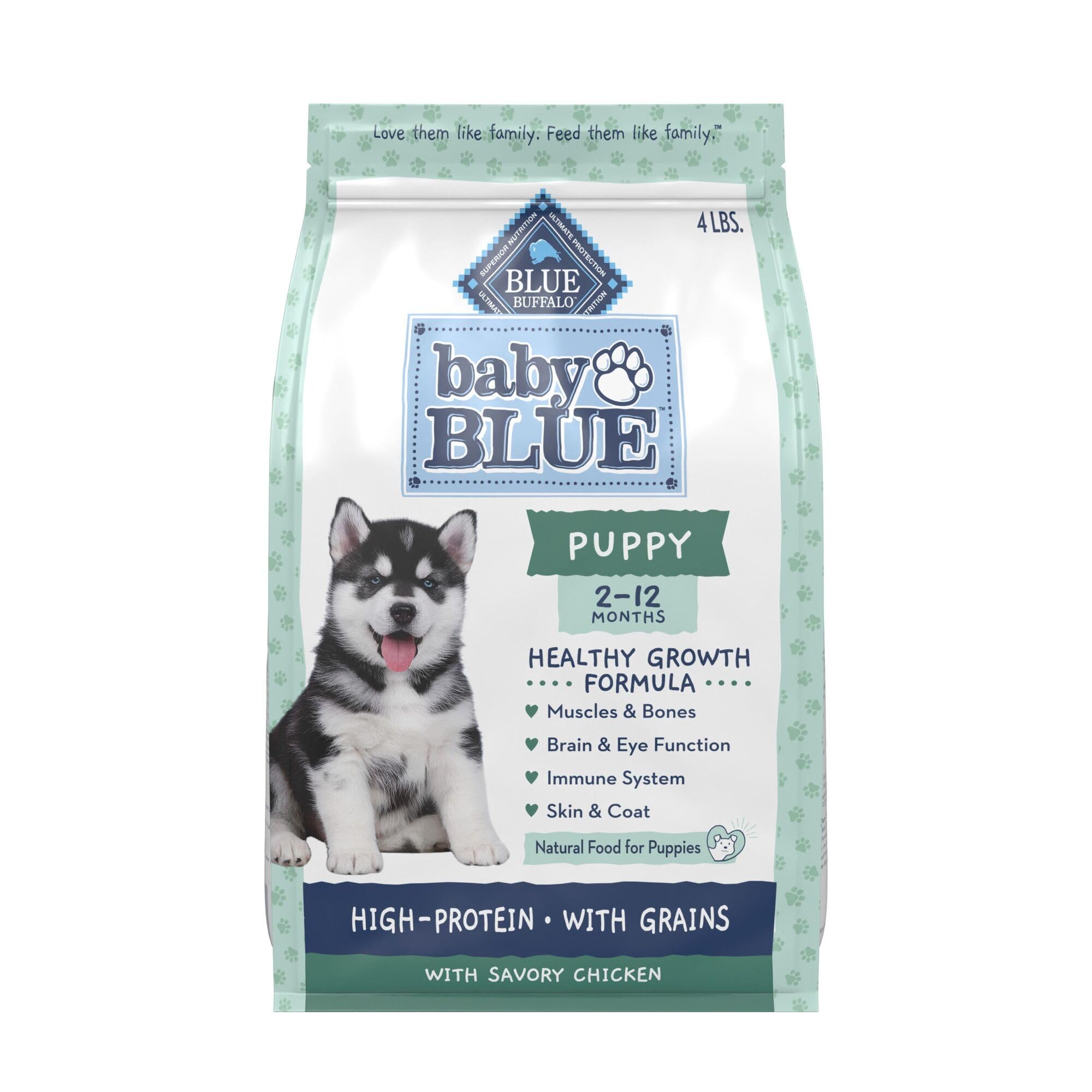 Blue Buffalo Baby Blue con pollo real como primer ingrediente para cachorros