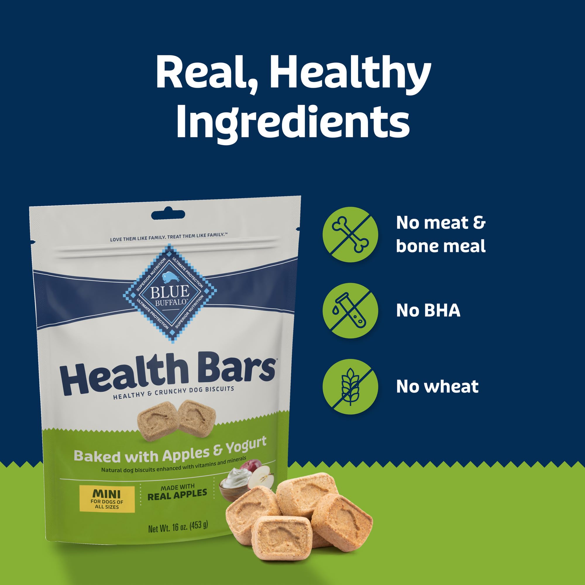 Blue Buffalo Health Bars Mini: sin maíz, trigo ni soja
