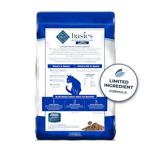 Blue Buffalo Basics Gato, piel y pelaje sanos gracias a omega 3 y 6.