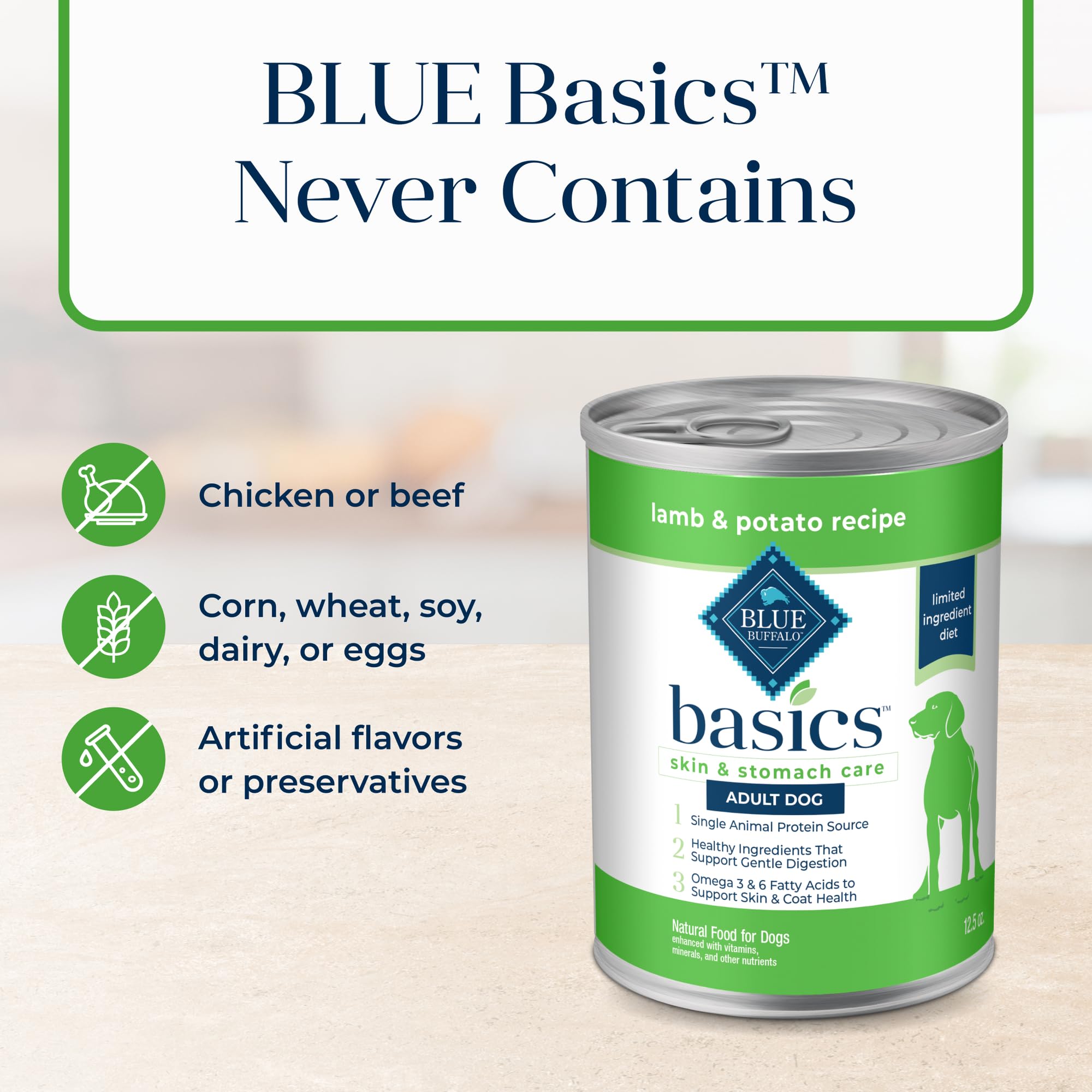 Blue Buffalo Basics: fórmula sin pollo ni subproductos de aves