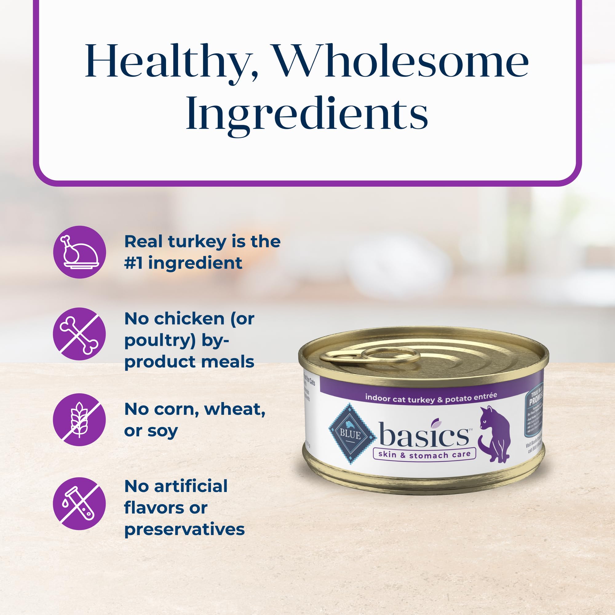 Blue Buffalo Basics: ingredientes simples y naturales sin colorantes artificiales
