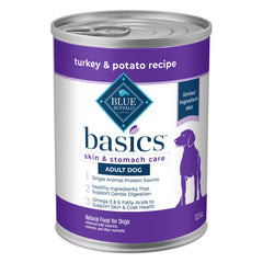 Blue Buffalo Basics: lata de pavo primero para músculos fuertes y digestión suave.