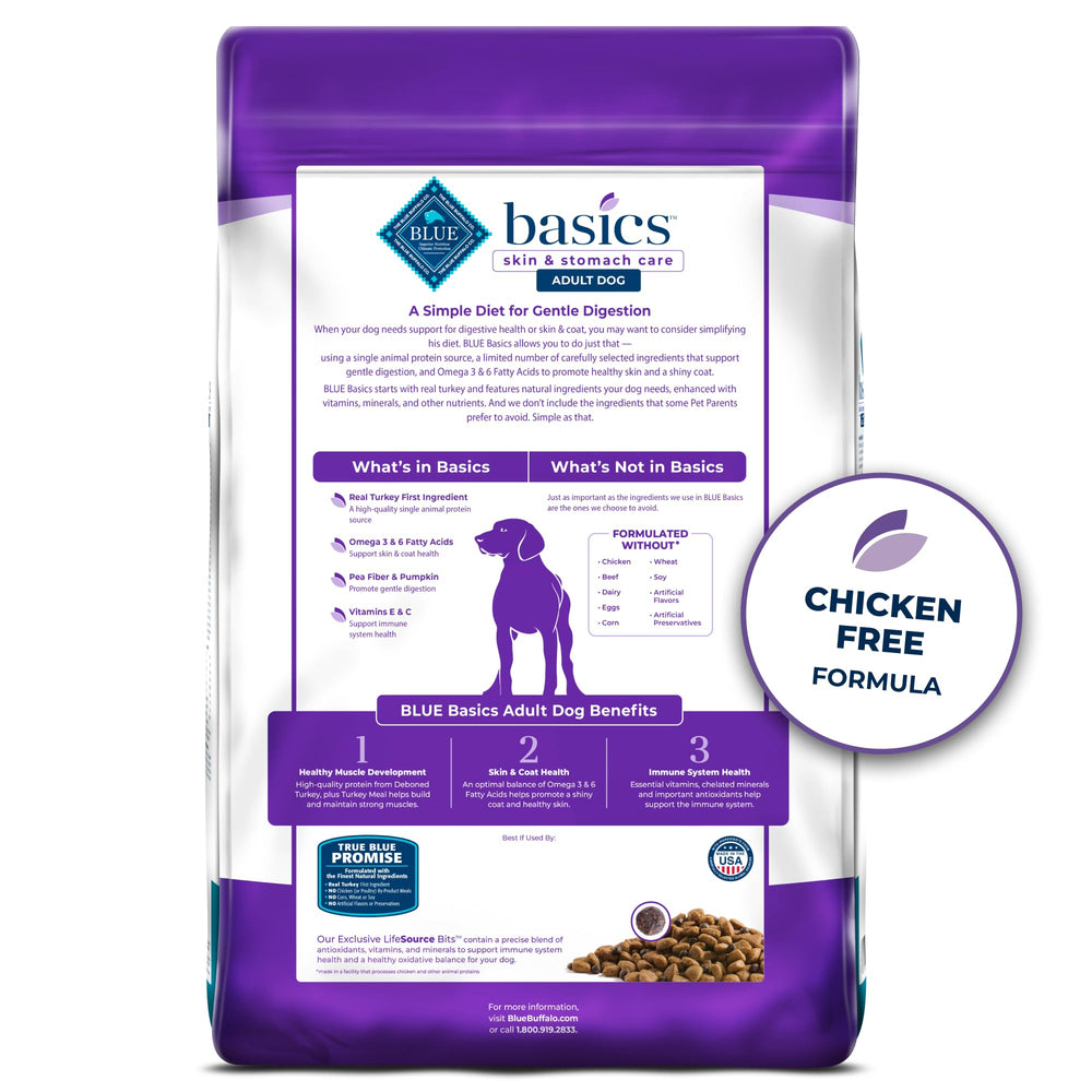 Blue Buffalo Basics sin granos para adultos, opción suave para digestión