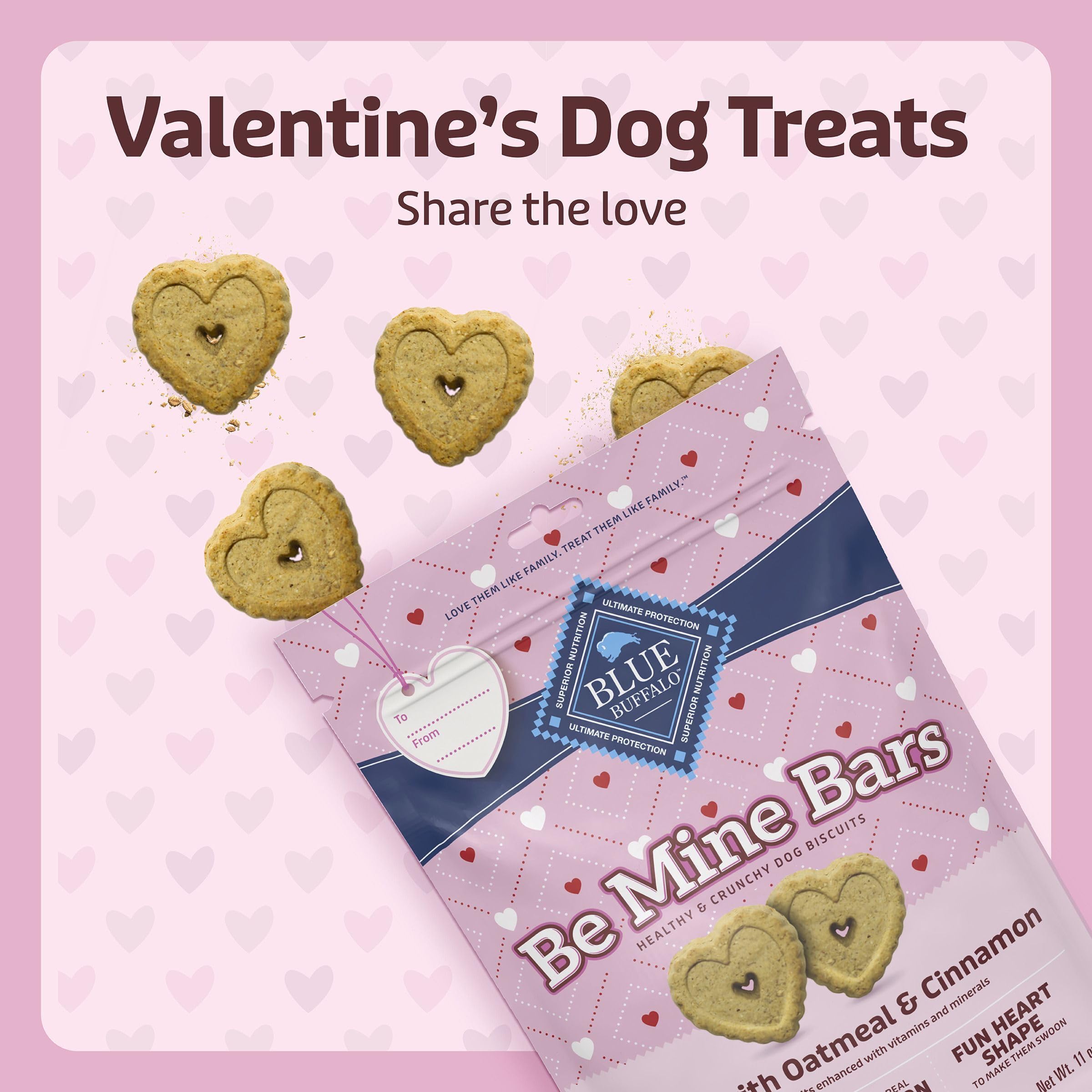 Blue Buffalo Be Mine Bars: perro disfrutando, recompensa perfecta durante el juego.