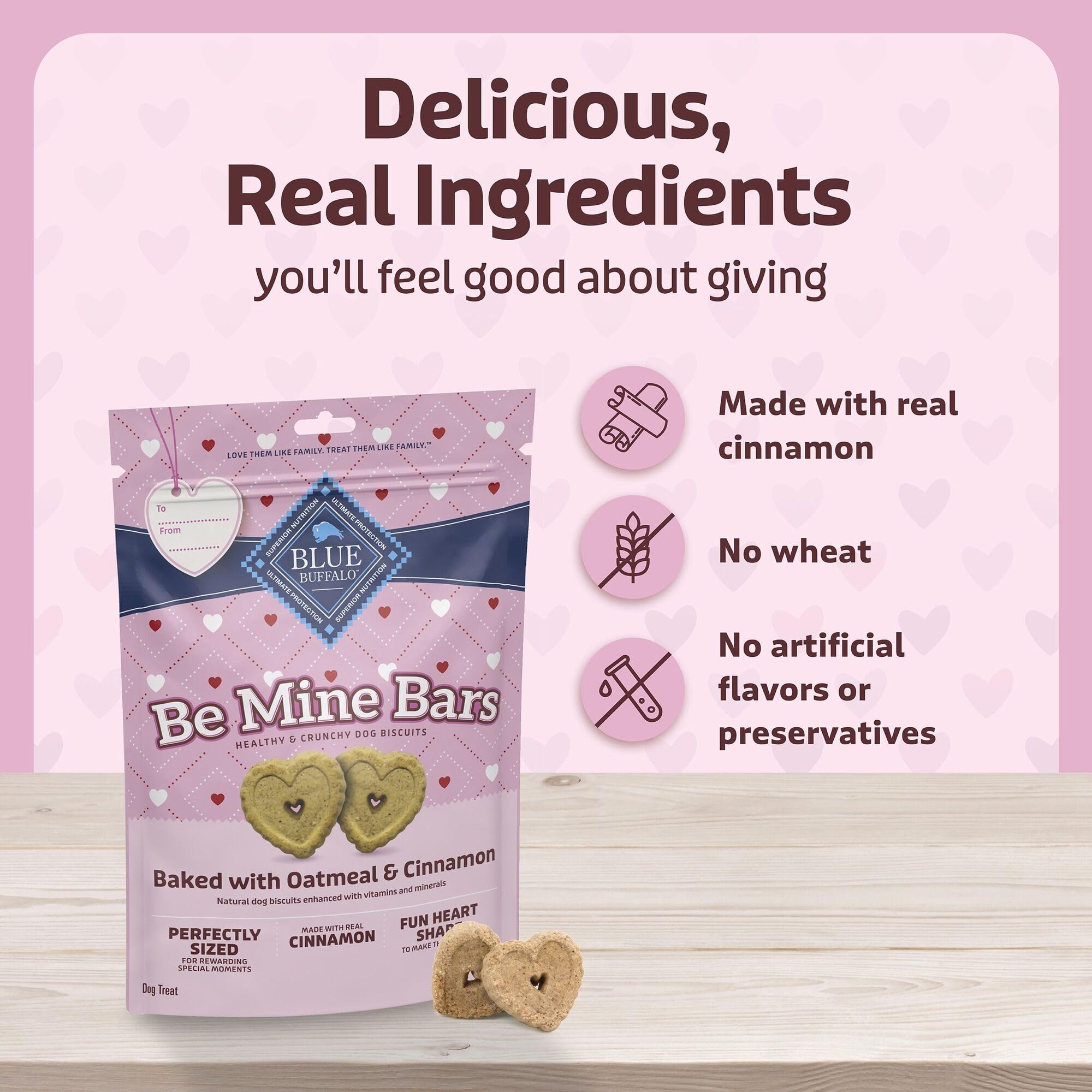 Blue Buffalo Be Mine Bars: bolsa de 11 oz, fácil de llevar.