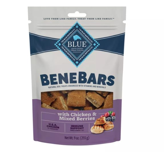 BeneBars Blue Buffalo con pollo de EE. UU. y frutos para apoyo inmunológico