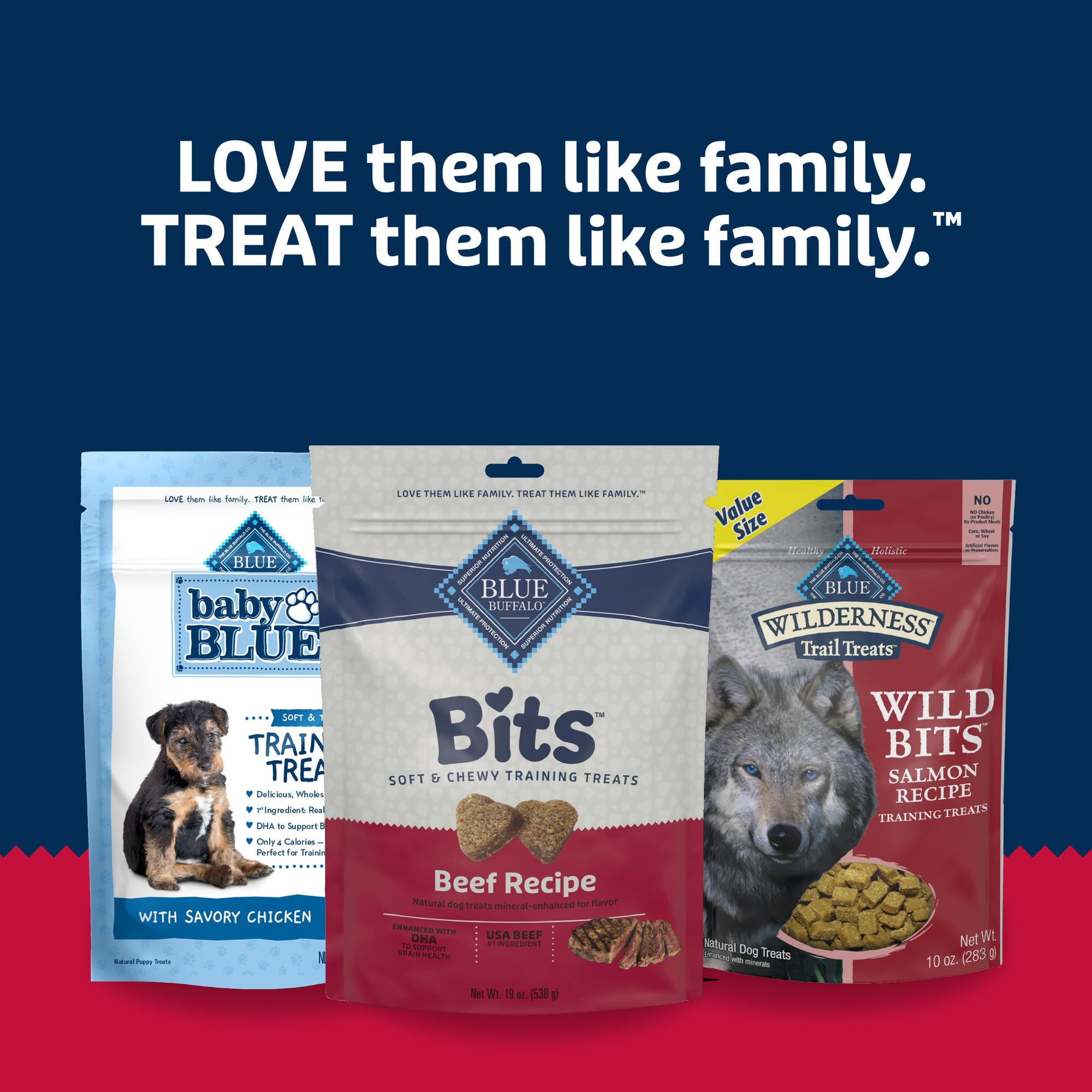 Blue Buffalo Bits boeuf réel - récompense savoureuse et nutritive.