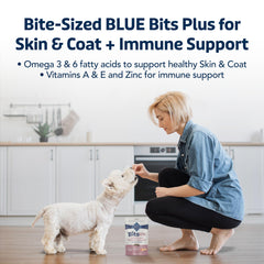 Blue Buffalo Blue Bits Plus masticables suaves para perros, opción diaria de premio.