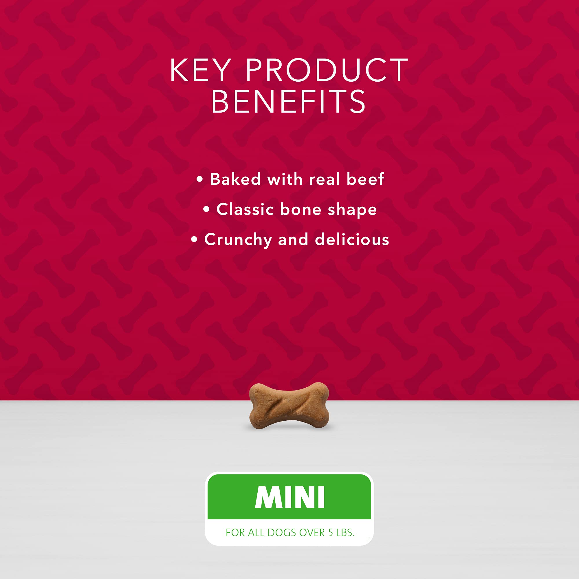 Blue Buffalo Bones con ingredientes naturales y sabor a res para perros pequeños.