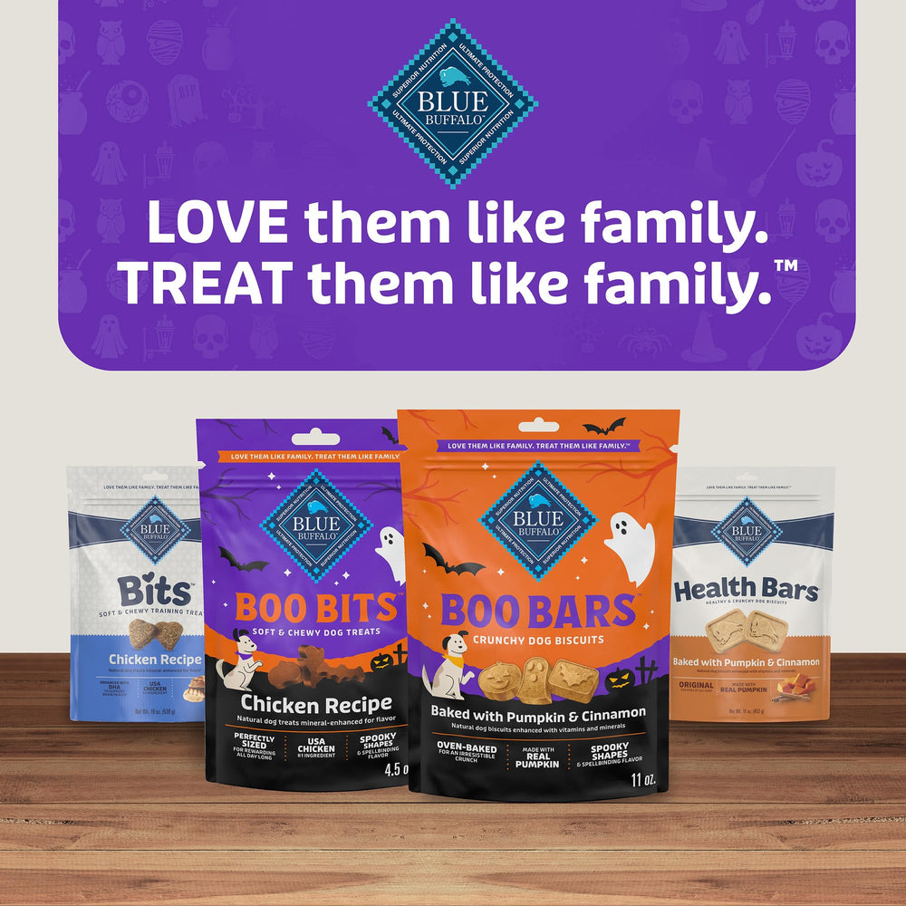 Blue Buffalo Boo Bits empaque digital mejorado para resaltar ingredientes.