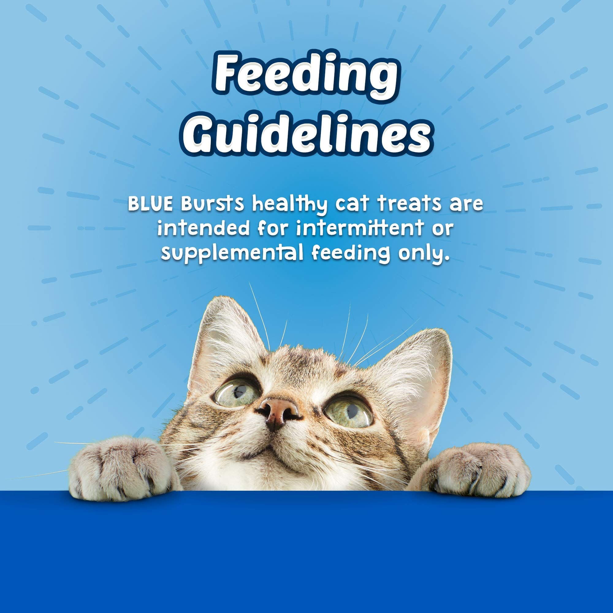 Blue Buffalo Bursts gato disfrutando snack