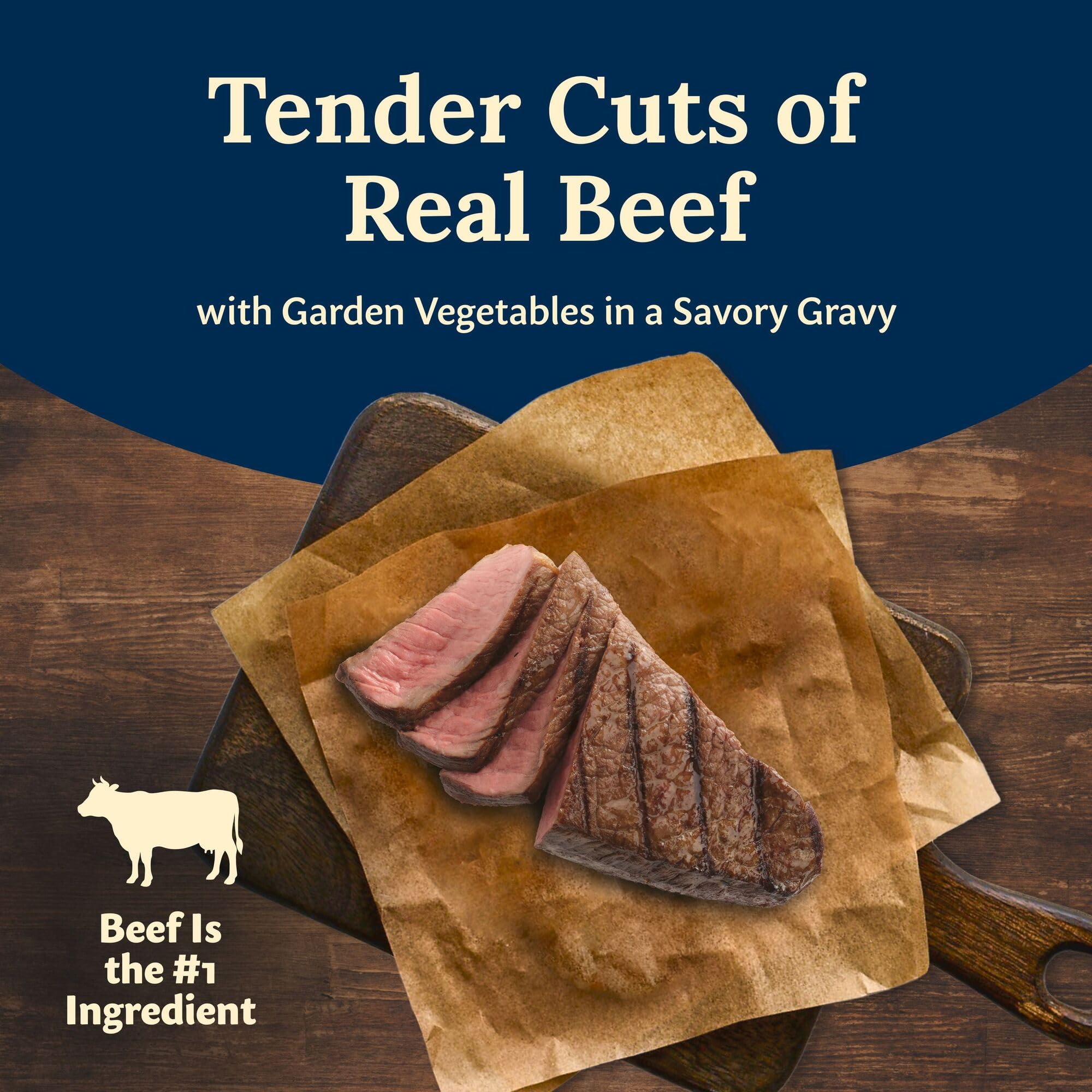 Blue Buffalo Delectables: cortes de res en salsa, textura tierna para paladares exigentes.