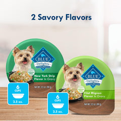 Blue Buffalo Delights pack de 12 tazas para rotar comidas.