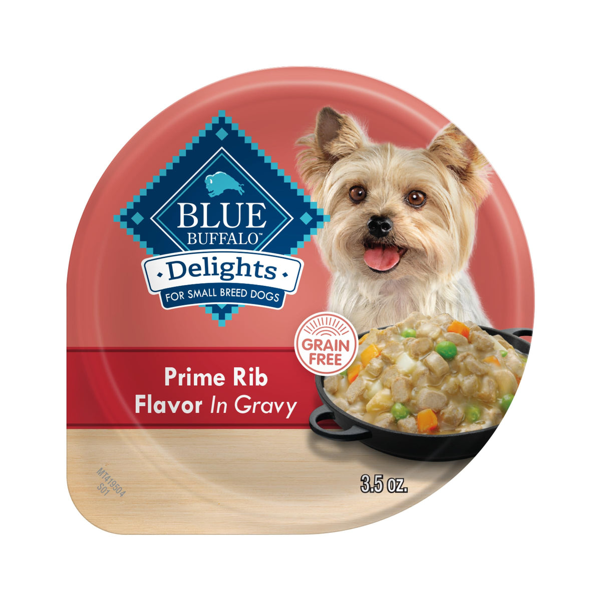 Blue Buffalo Delights empaque principal para razas pequeñas, porciones prácticas.