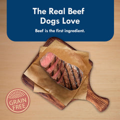 Blue Buffalo Delights trozos carne real, textura jugosa para paladar de mascotas.