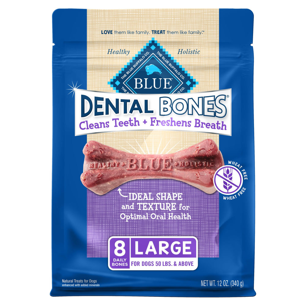 Blue Buffalo Dental Bones en empaque grande para cuidado dental diario