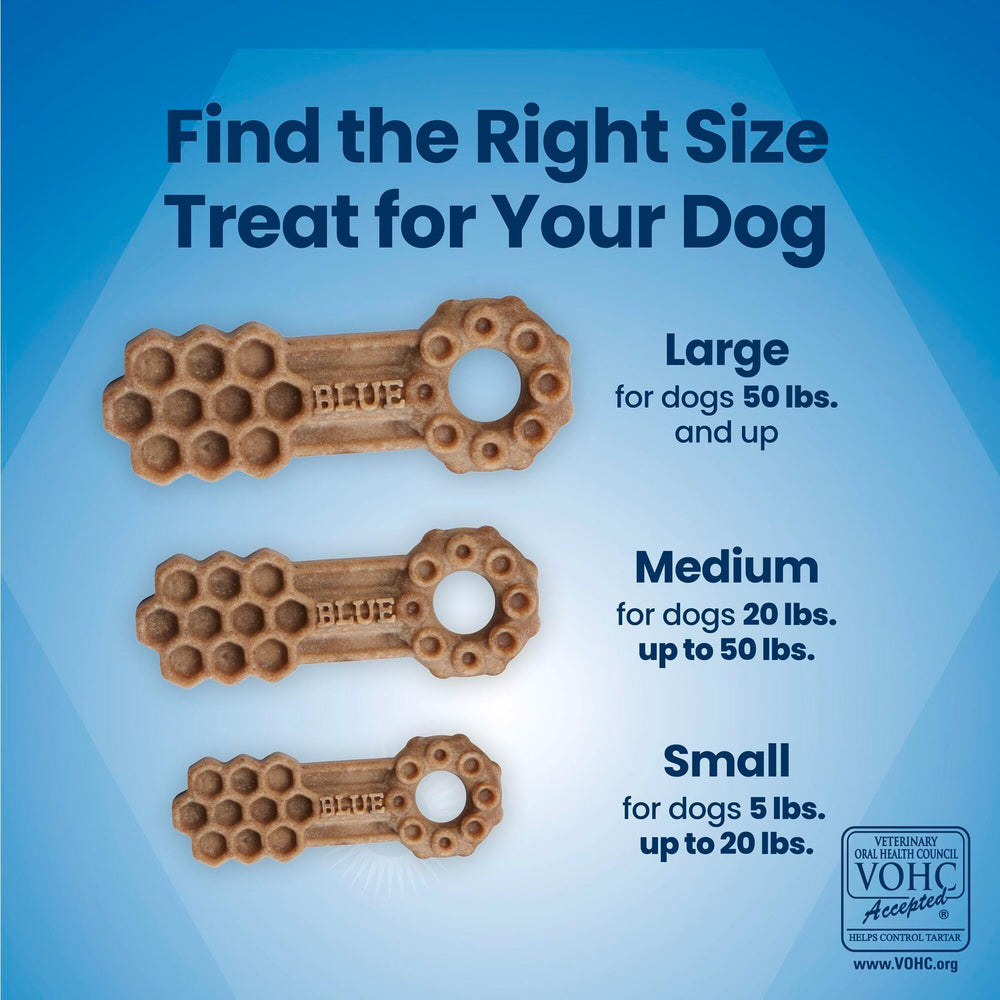 Blue Buffalo Dental Chews: empaque digital destacado, información clara de beneficios.