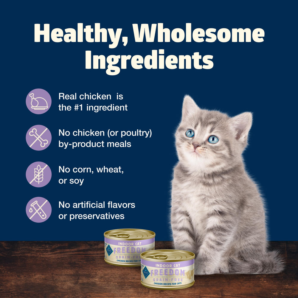 Blue Buffalo Freedom 24 latas de 3oz para gatitos.