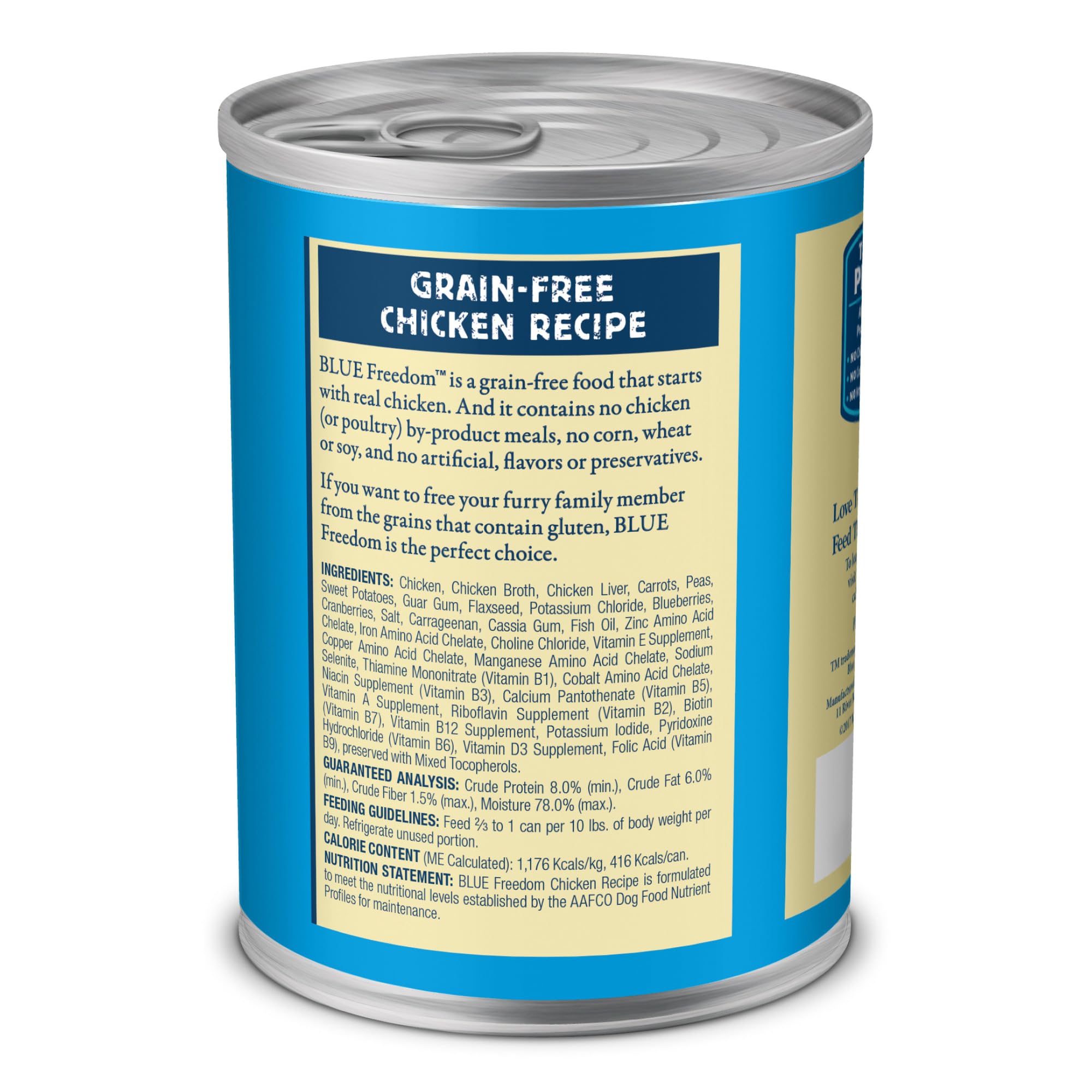 Blue Buffalo Freedom dos latas 12,5 oz sobre mesa para planificar la cena