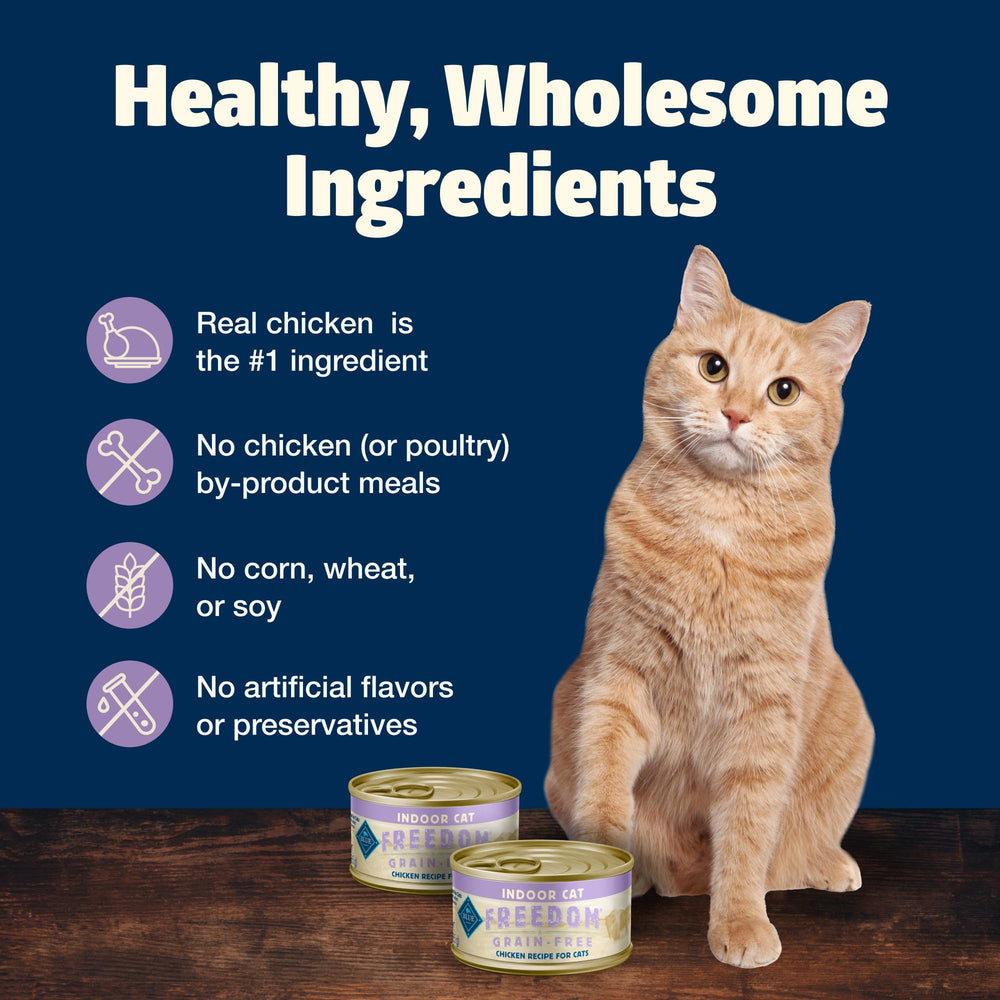 Blue Buffalo Freedom nutrición completa para gatos urbanos, lata de 3 oz.