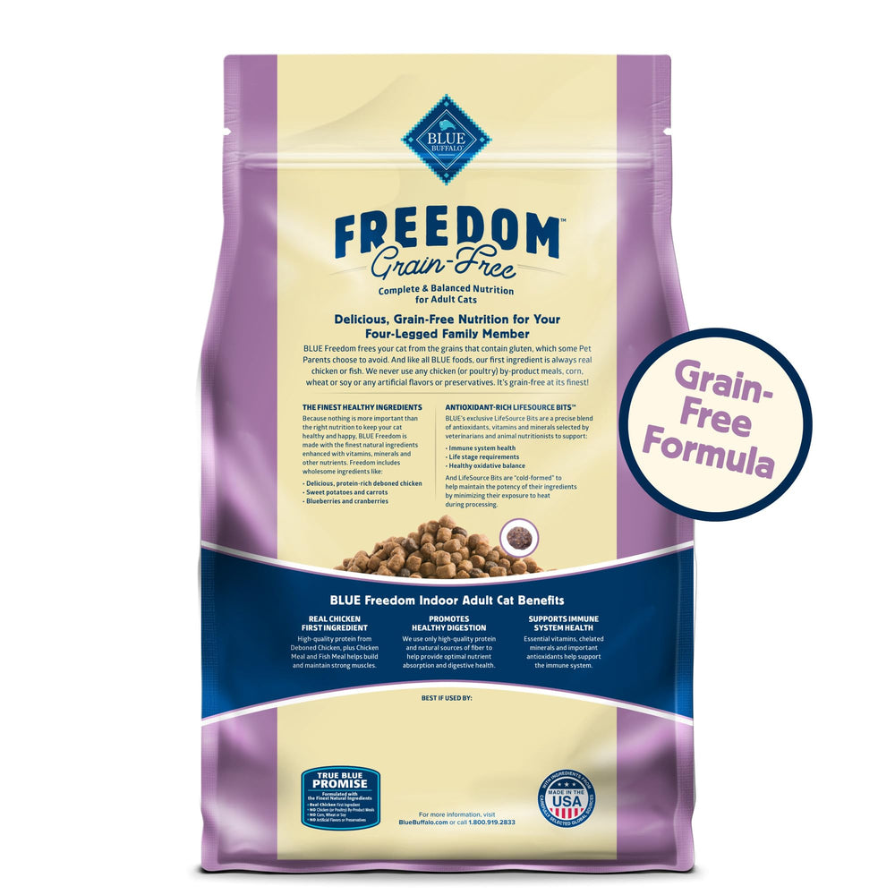 Blue Buffalo Freedom con pollo principal, proteína de alta calidad para gatos exigentes