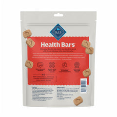 Blue Buffalo Health Bars Mini, close-up de ingredientes, snack diario con tocino y huevo.