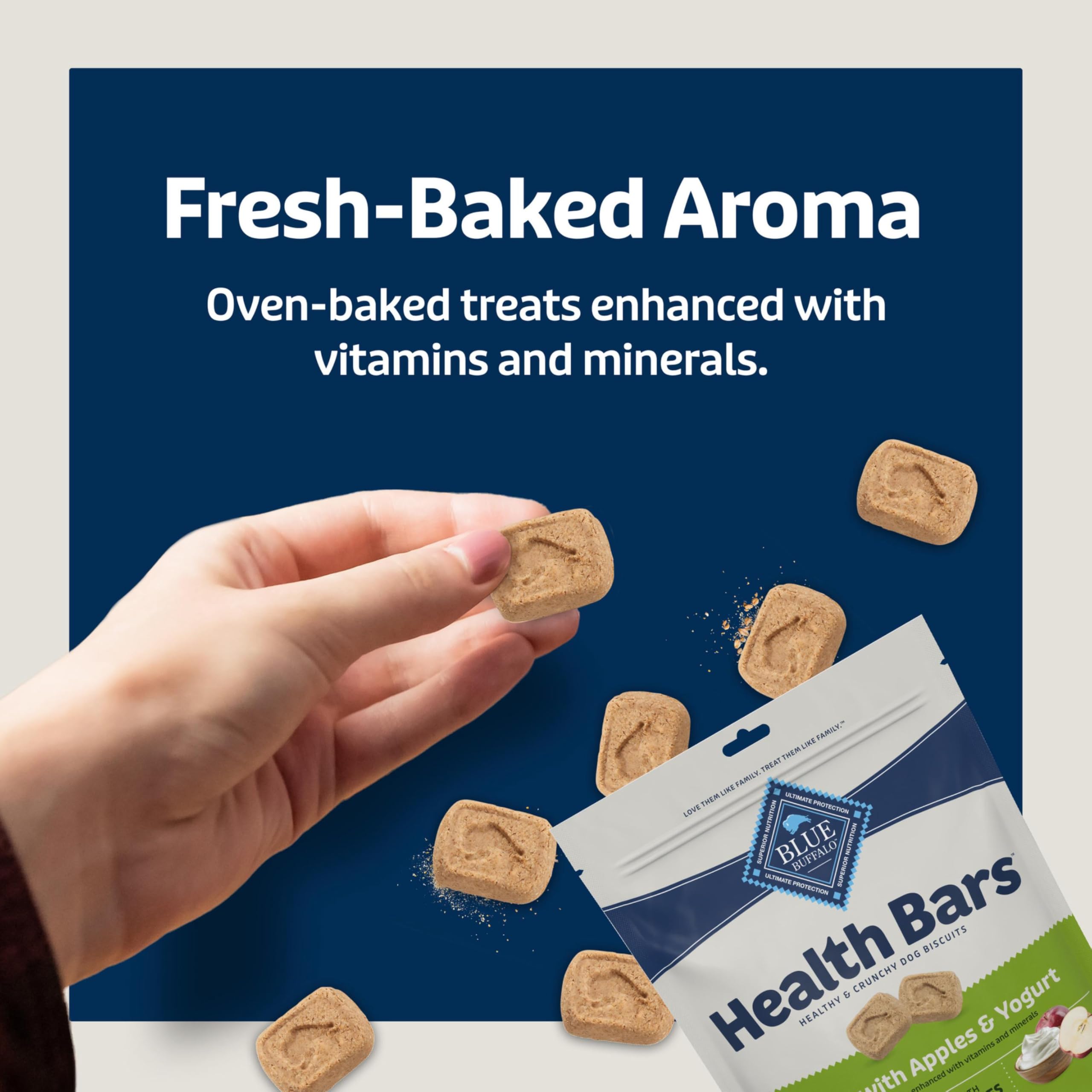 Blue Buffalo Health Bars Mini, omega 3 y antioxidantes para perros activos.